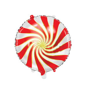 Round Candy Cane Foil Balloon 14in | The Party Darling
