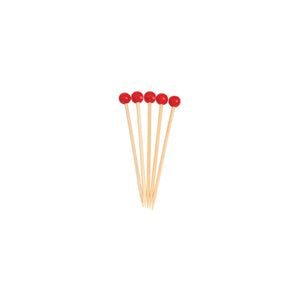 Red Bamboo Ball Party Picks 40ct | The Party Darling