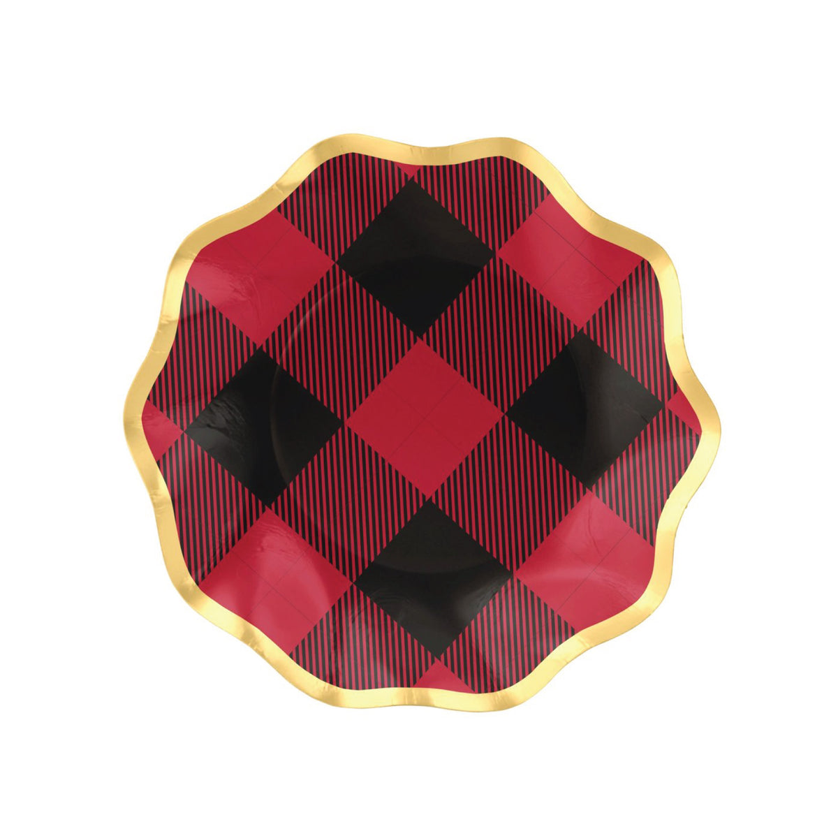 Red &amp; Black Buffalo Check Dessert Plates | The Party Darling