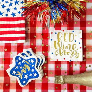 Patriotic Red, Wine, & Boozy Beverage Napkins - The Party Darling