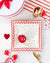 Red Striped Scalloped Square Lunch Plates 8ct | The Party Darling