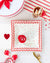 Red Scattered Heart Scalloped Dessert Plates 8ct | The Party Darling