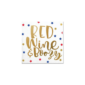 Patriotic Red, Wine, & Boozy Beverage Napkins 20ct | The Party Darling