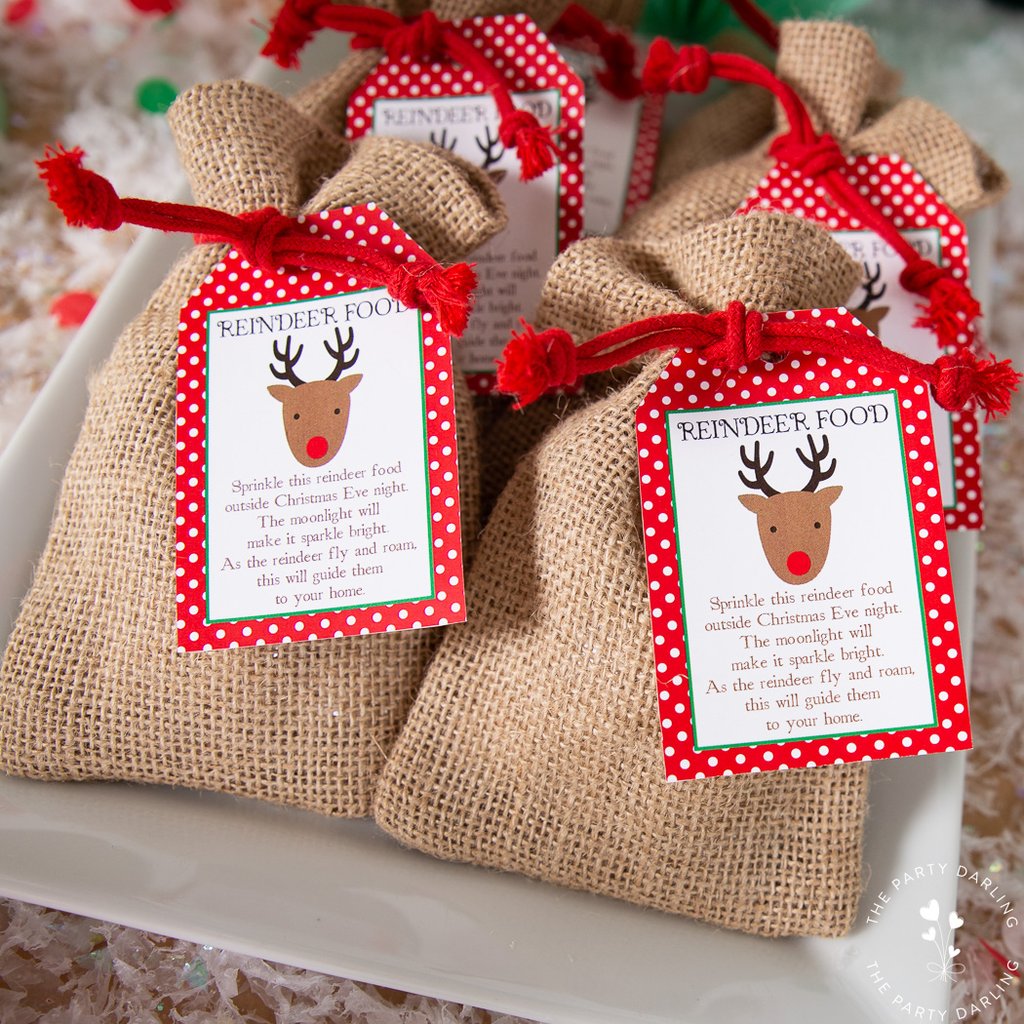 Reindeer Food Free Printable Tags | The Party Darling