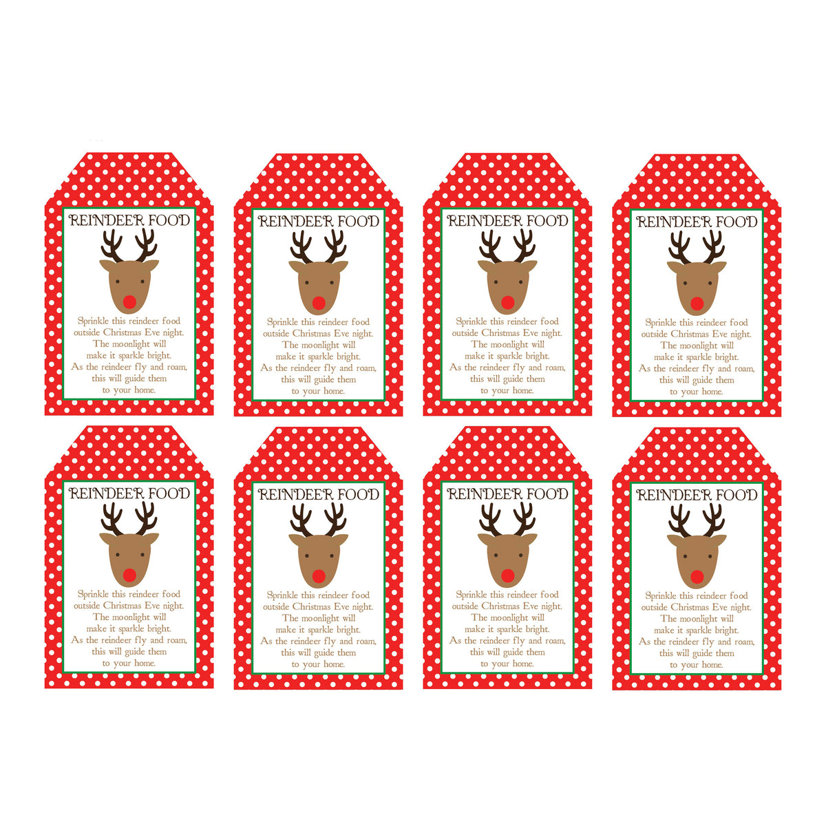 reindeer food free printable tags | the party darling
