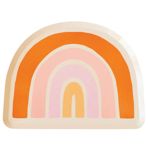 Retro Rainbow Lunch Plates 8ct | The Party Darling
