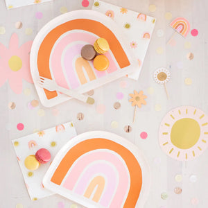 Retro Rainbow Lunch Napkins 16ct | The Party Darling