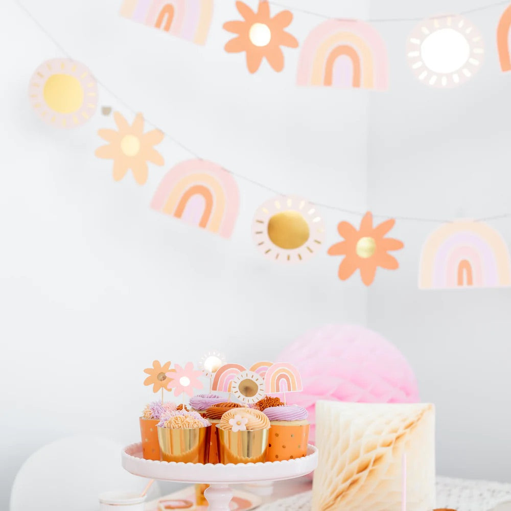 Retro Rainbow DIY Garland 20ft | The Party Darling