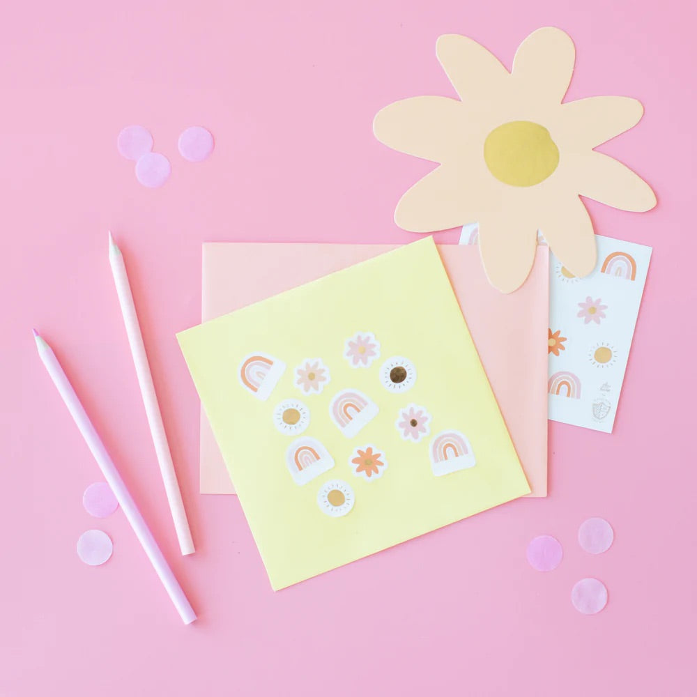 Retro Rainbow Sticker Sheets 4ct | The Party Darling