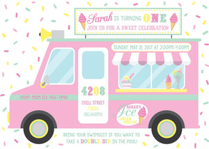 Ice Cream Birthday Party Invitation | The Party Darling