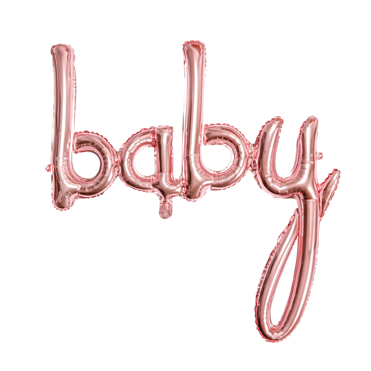 Rose Gold Baby Script Letter Balloon Banner
