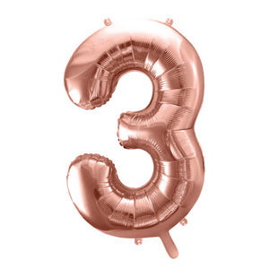 34" Giant Rose Gold Number Balloon 3 | The Party Darling