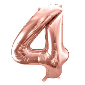 34" Giant Rose Gold Number Balloon 4 | The Party Darling