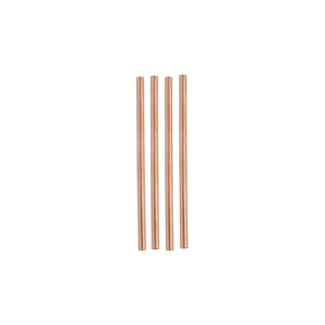 Rose Gold Metal Cocktail Straws 4ct | The Party Darling