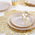 Linen Grey With Gold Rim Plastic Dessert Plates | The Party Darling