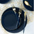 Navy With Gold Rim Plastic Dessert Plates 10ct | The Party Darling