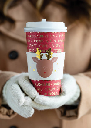 Reindeer Games Paper Coffee Cups 8ct | The Party Darling