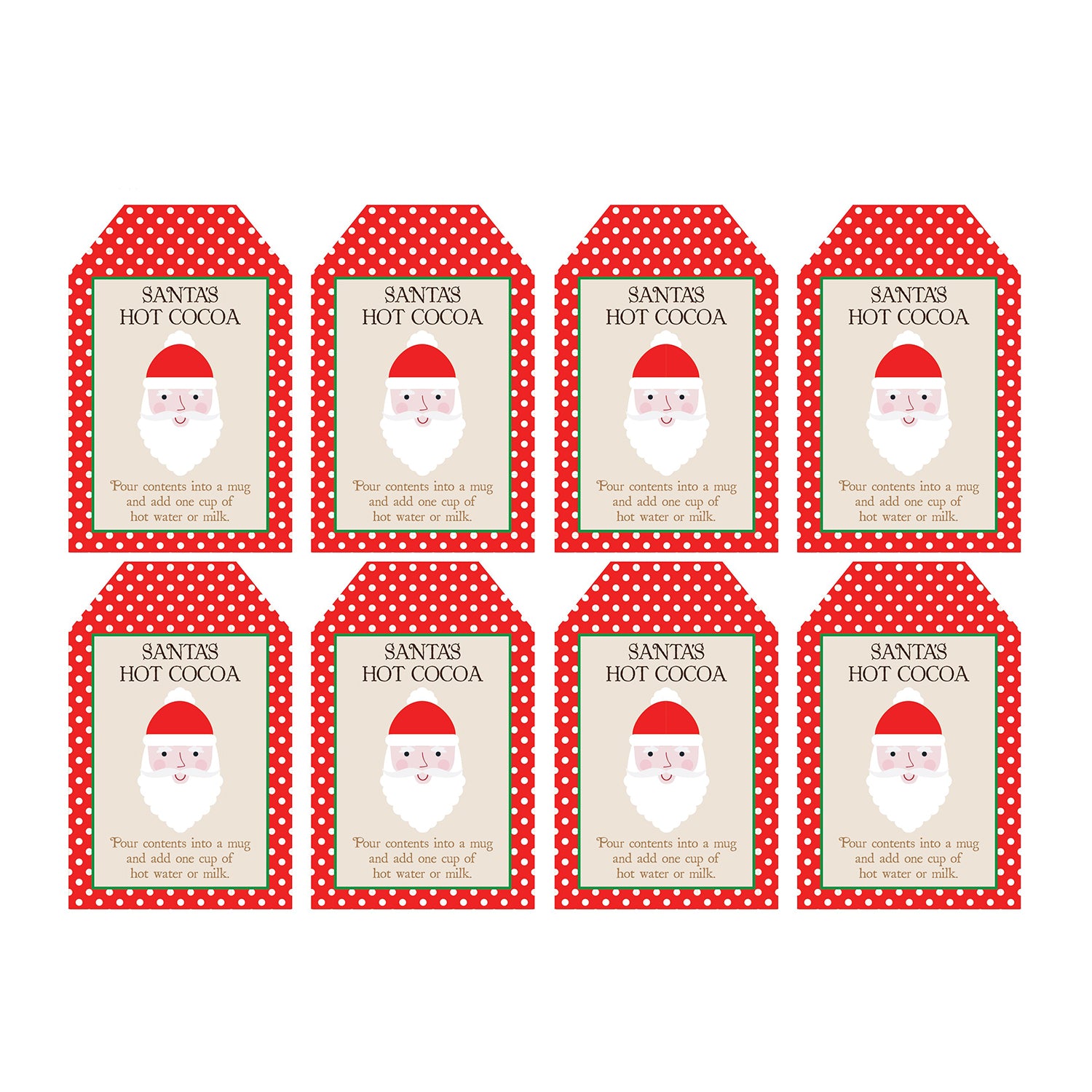 Santa's Hot Cocoa Free Printable Tags | The Party Darling