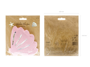 Pink Seashell Beverage Napkins 20ct - The Party Darling