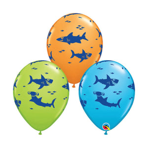 Colorful Shark Balloons 6ct | The Party Darling