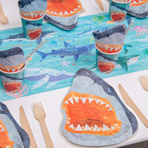 Jawsome Shark Paper Table Runner 5.8ft - The Party Darling