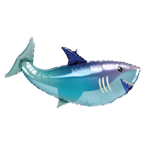 Blue Shark Foil Balloon 38" | The Party Darling