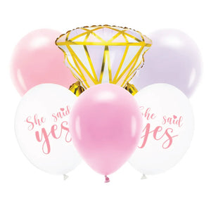 She Said Yes Engagement Party Balloon Bouquet 6pc | The Party Darling
