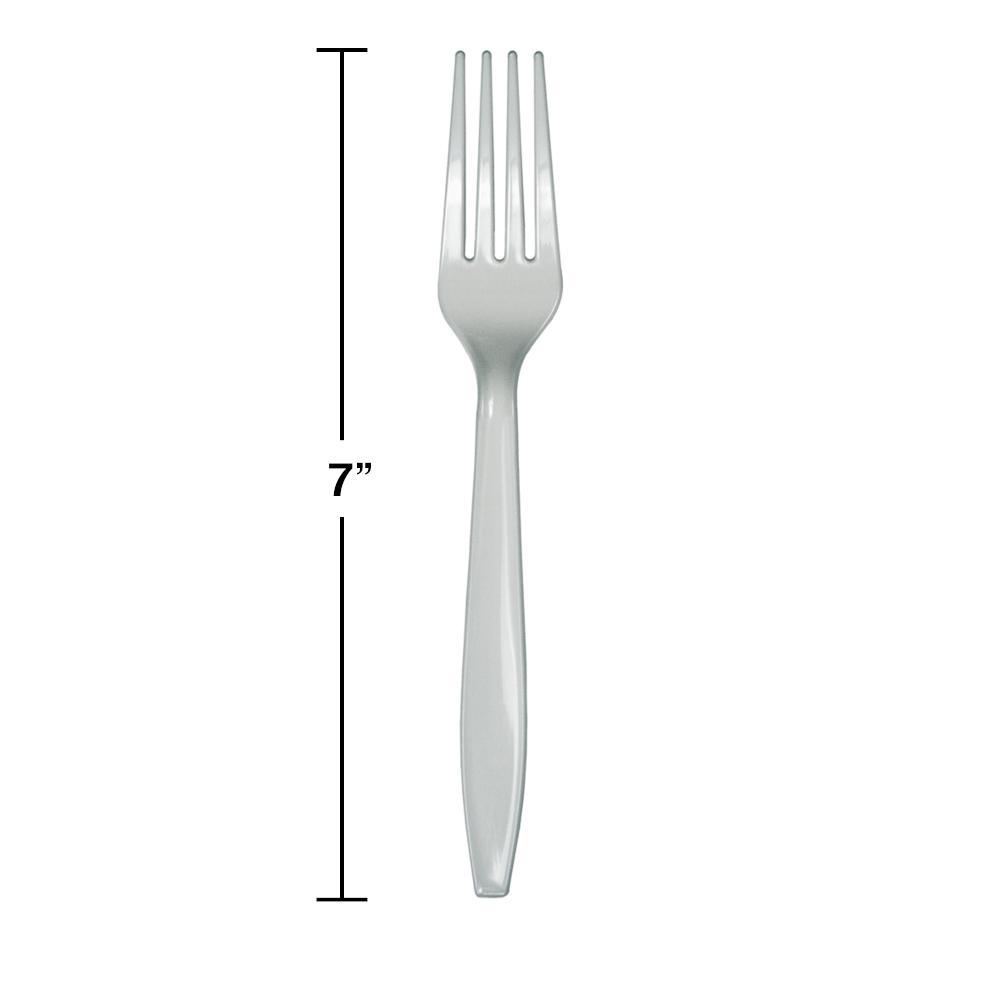 Classic Silver Plastic Forks Service for 24 | The Party Darling