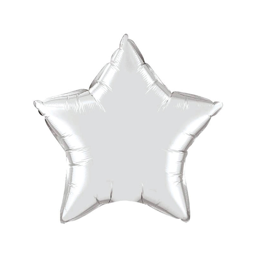 Silver Star Foil Balloon, 19in