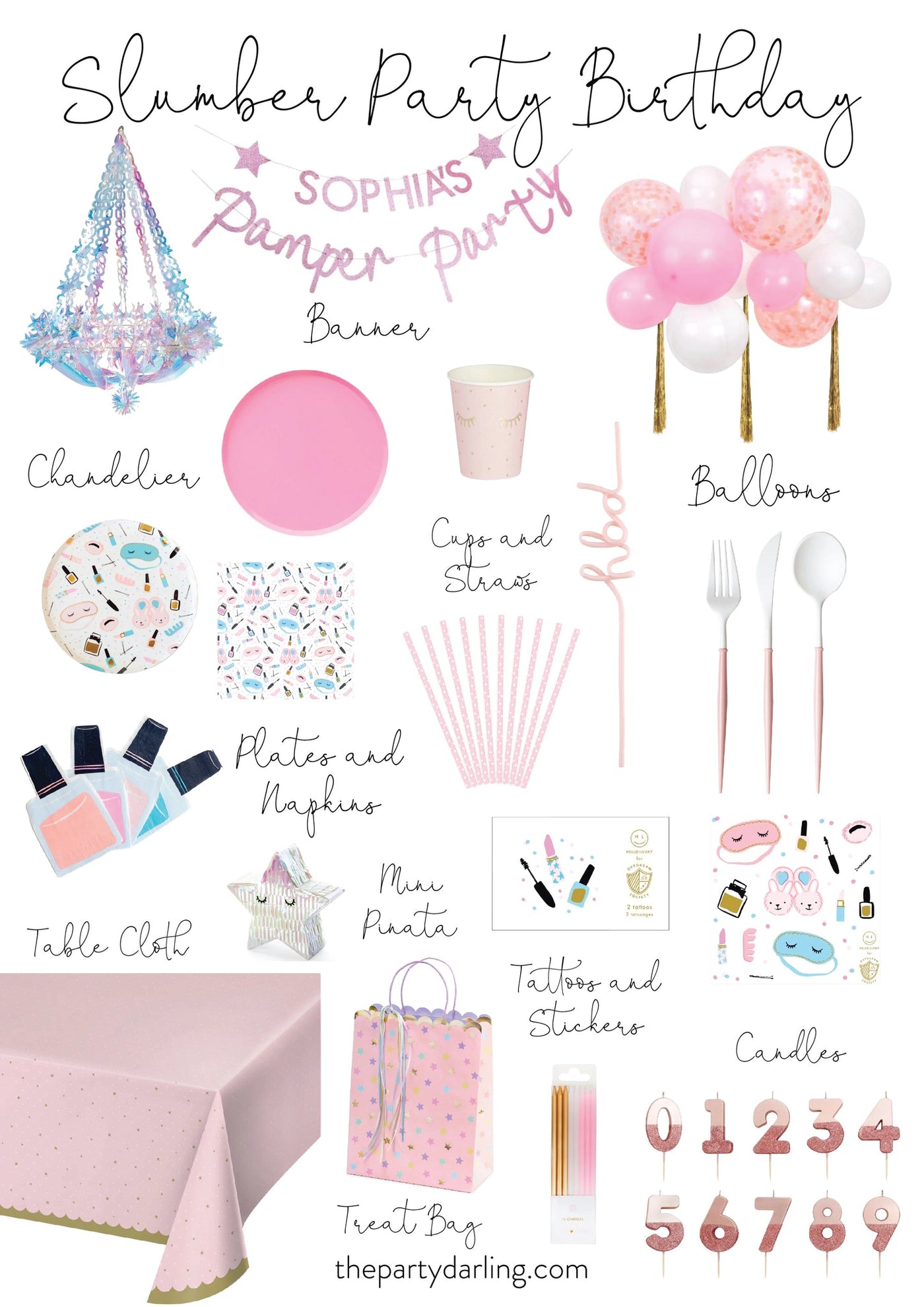 Girl's Night Pamper Slumber Party Supplies & Decor | The Party Darling