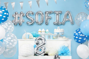 13in Air-Filled Silver Letter Balloon | The Party Darling