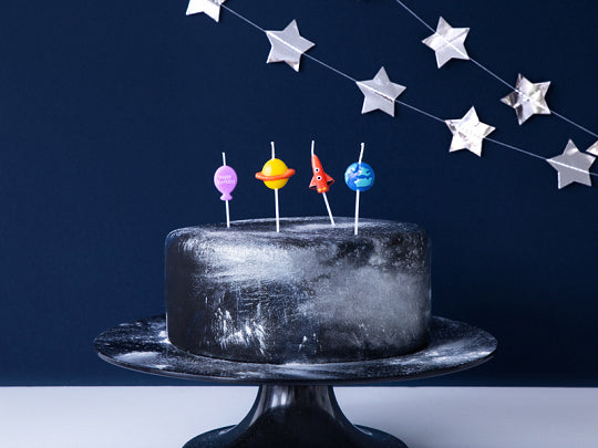 Space Birthday Candles 4ct | The Party Darling
