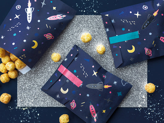 Outer Space Treat Bags with Seals 6ct | The Party Darling