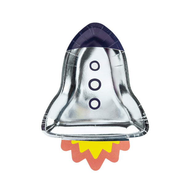 Space Rocket Lunch Plates 6ct | The Party Darling