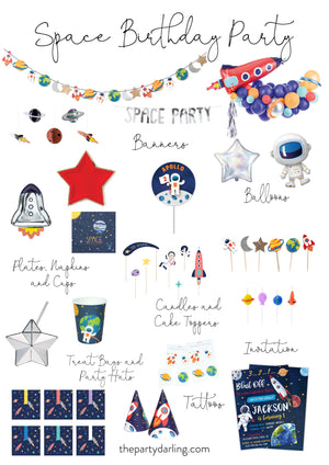 Outer Space Cupcake Picks 12ct | The Party Darling