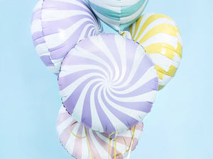 Purple Swirly Lollipop Foil Balloon 14in - The Party Darling