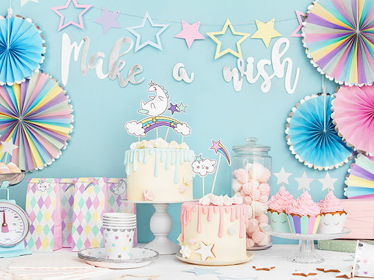 Silver Make A Wish Banner 2ft - The Party Darling