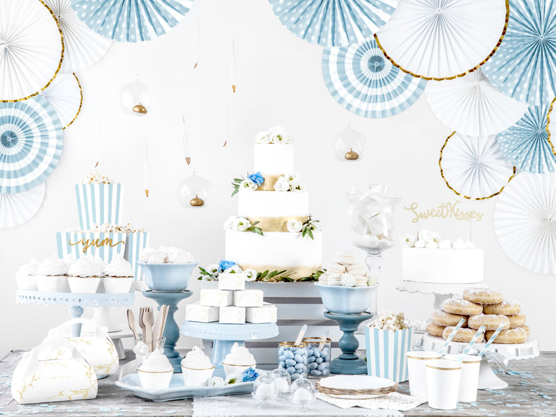 White Gold-Trimmed Scalloped Dessert Plates 6ct - The Party Darling