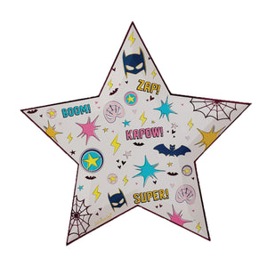 Superhero Girl Star Lunch Plates 8ct | The Party Darling