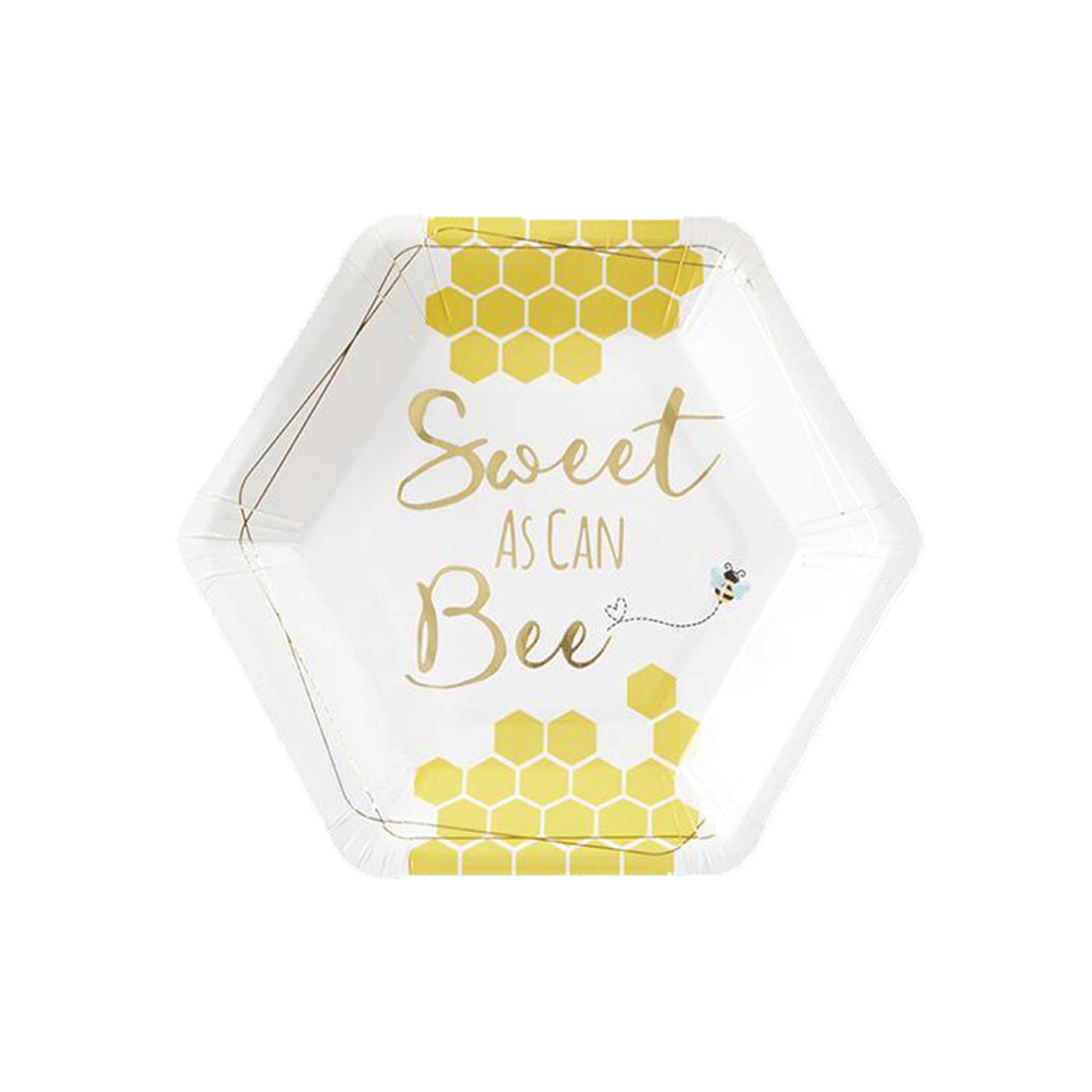 Sweet As Can Bee Dessert Plates 16ct | The Party Darling