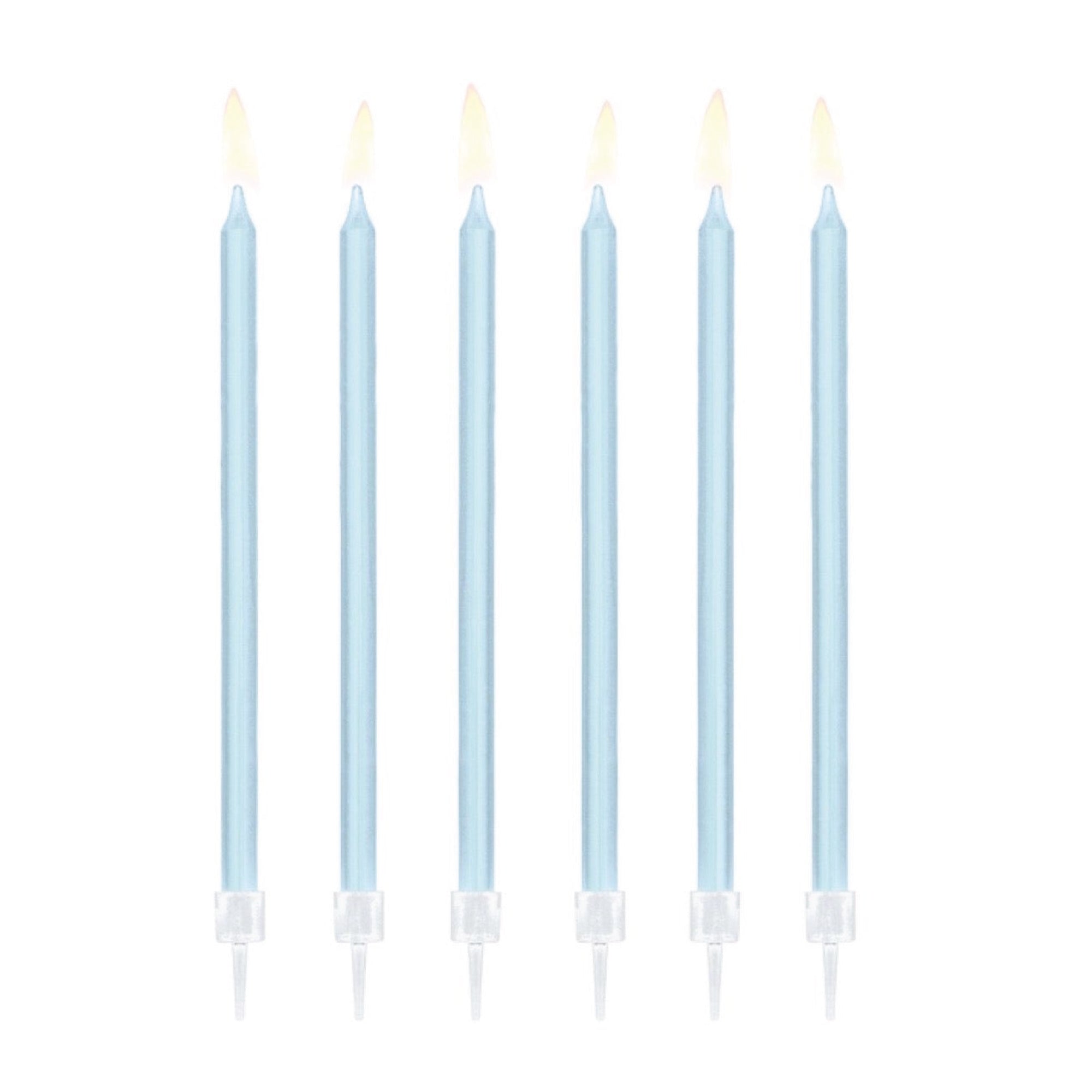 Tall Light Blue Birthday Candles | Party Darling