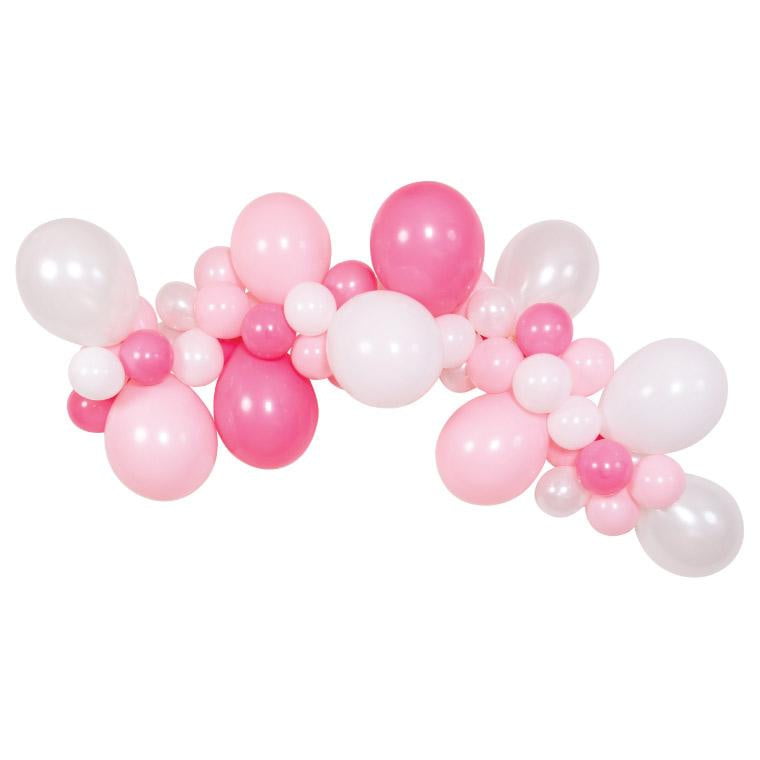 Pink & White Balloon Garland Kit