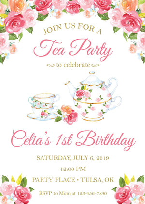 Floral Tea Party Invitation | The Party Darling