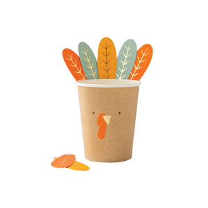 Thanksgiving Turkey Paper Cups 8ct | The Party Darling