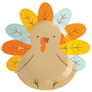 Thanksgiving Turkey Lunch Plates 8ct | The Party Darling