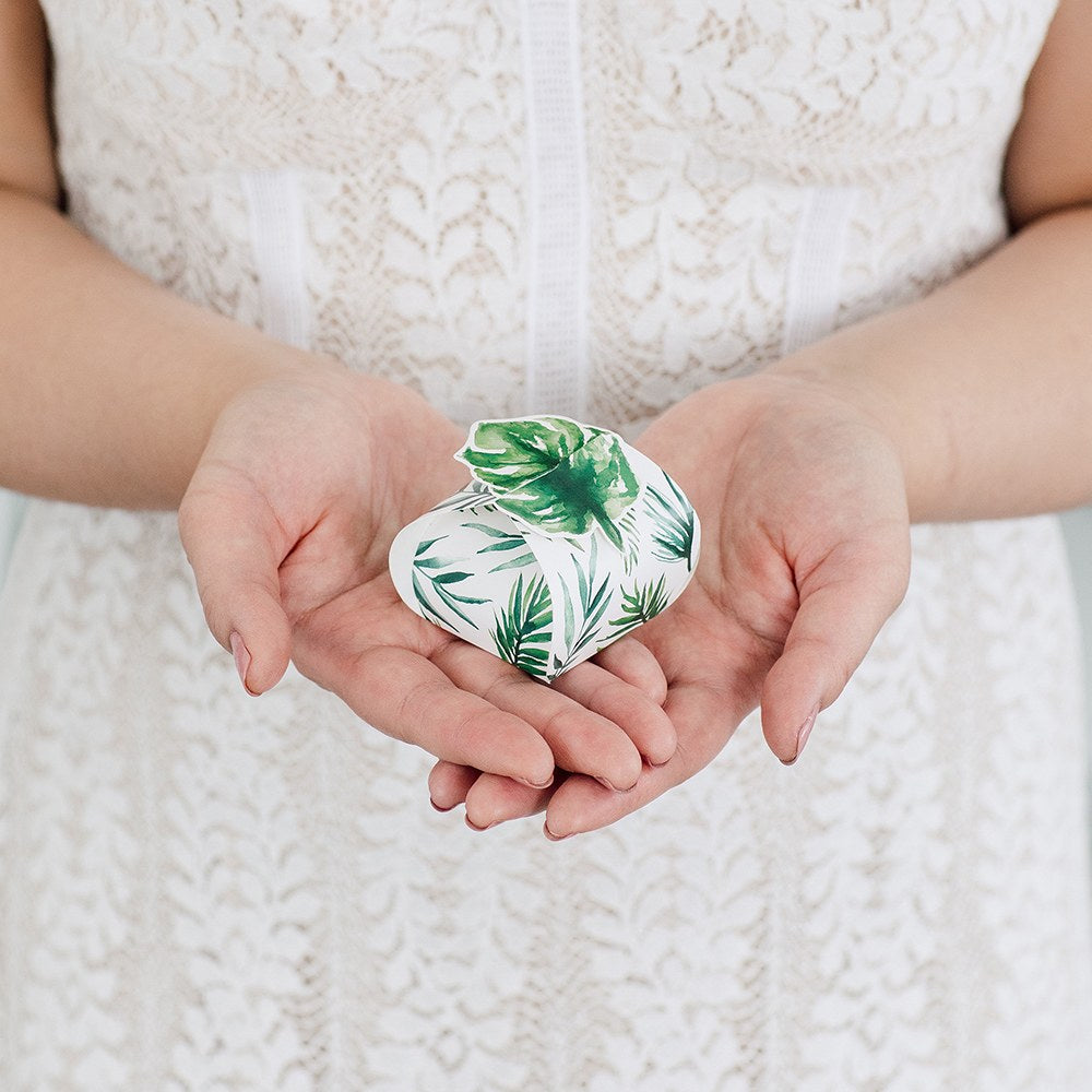 Tropical Palm Leaf Favor Boxes | The Party Darling
