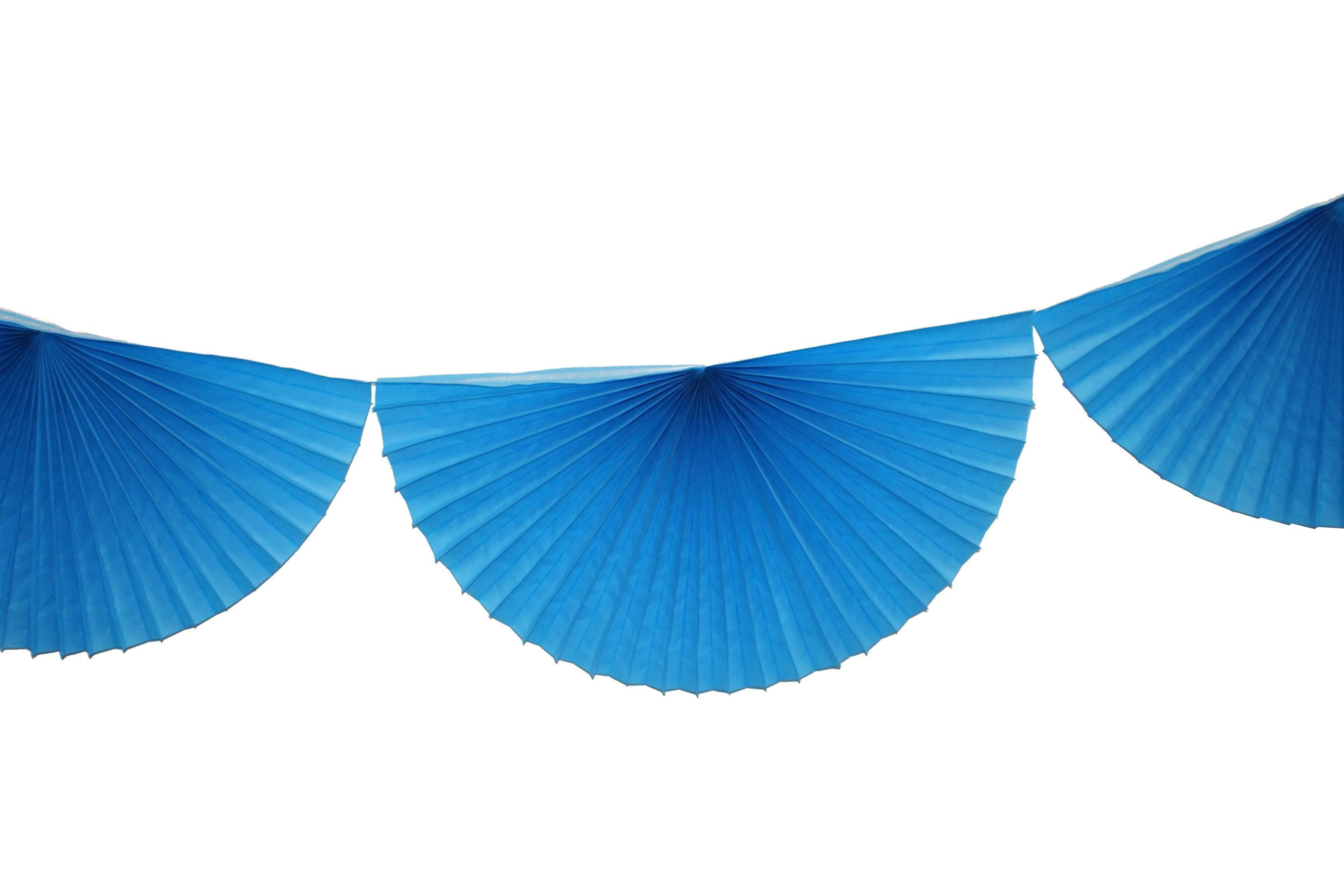 Turquoise Bunting Fan Garland 10ft | The Party Darling