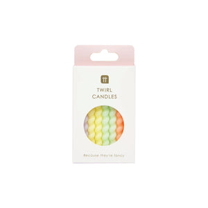 Twirl Pastel Birthday Candles 8ct Packaged | The Party Darling