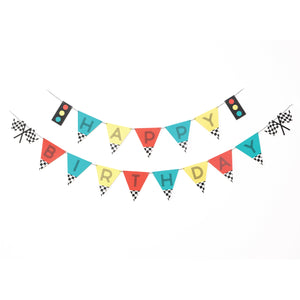 Vintage Race Car Birthday Pennant Banner | The Party Darling