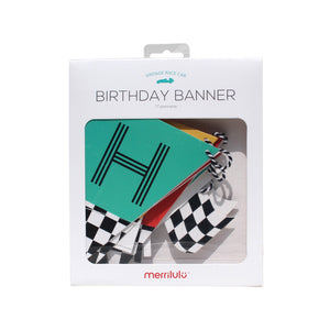 Vintage Race Car Birthday Pennant Banner - The Party Darling